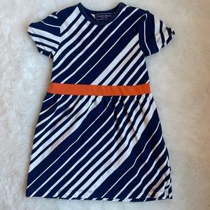 Girls’ Toobydoo Navy Striped Dress (Size 2T)
